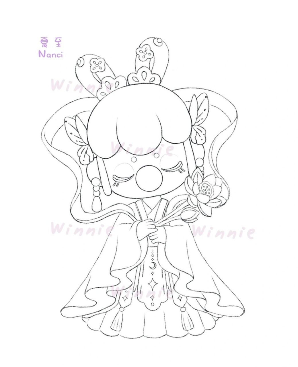 【手绘彩铅盲盒】nanci二十四节气夏至/附线稿 老规矩:完整绘画过程