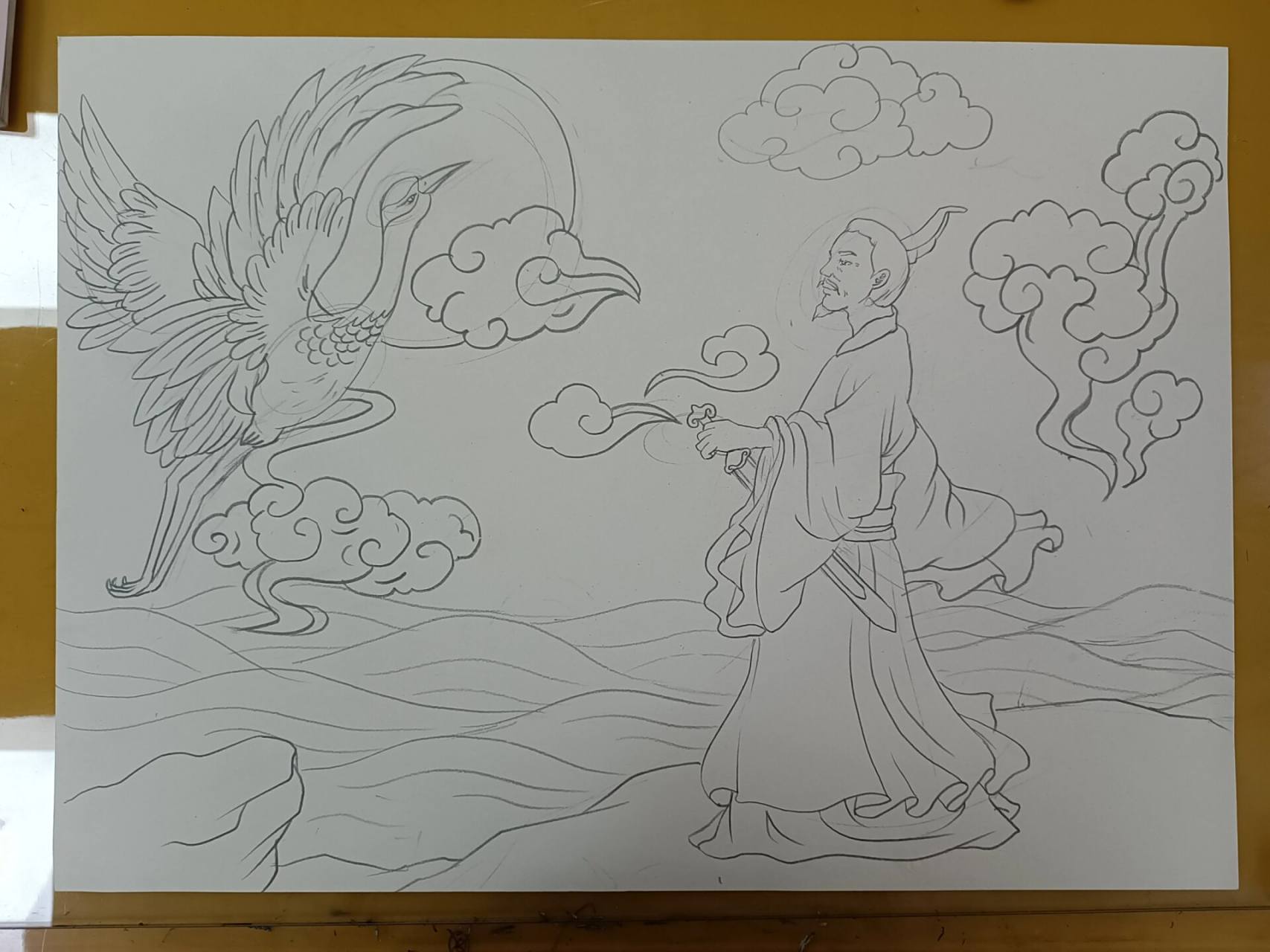 屈原/端午绘画模板① 工作要帮小朋友完成绘画比赛,有需要可以自取