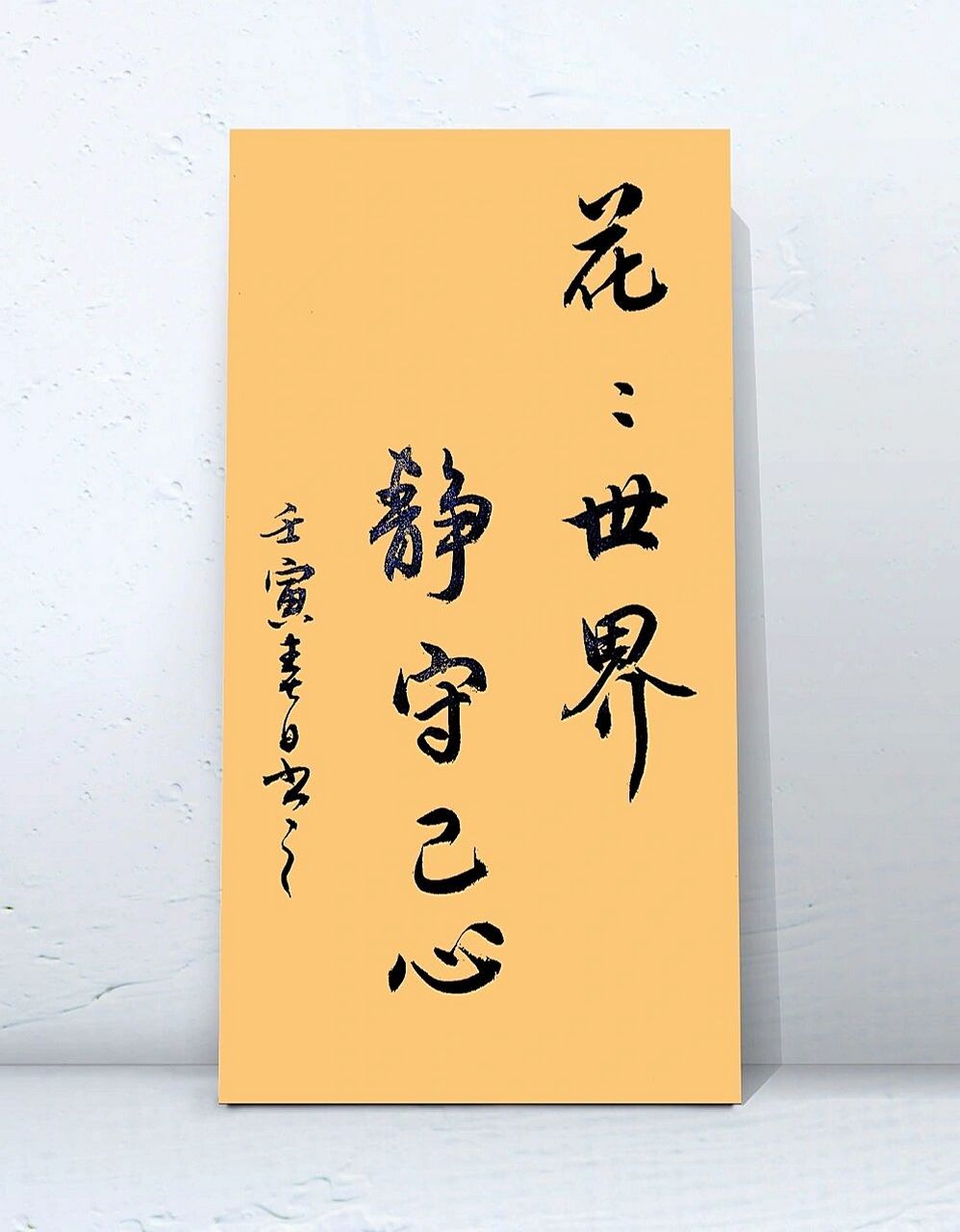 古风毛笔字书法行书作品97文案|练字 92花花世界,静守己心.