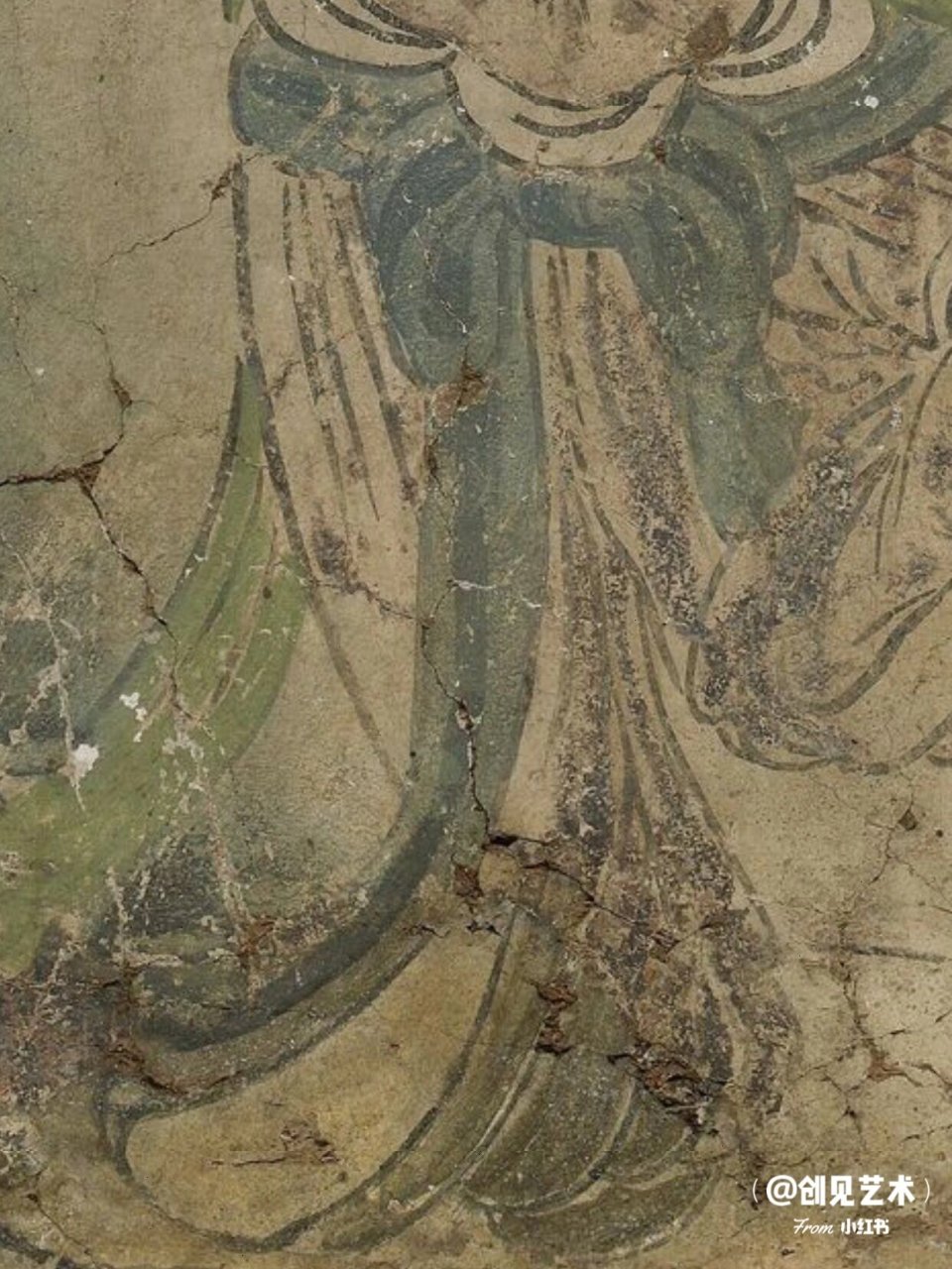 壁画|五代十国—温县慈胜寺(二) #画画# #艺术# #壁画# #传统文化