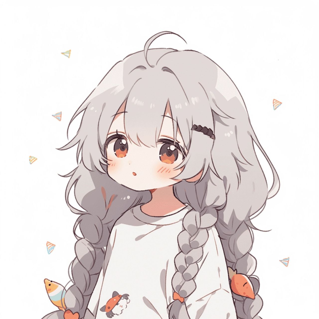 双辫原创头像:元气满满的女孩 又是元气满满的美少女