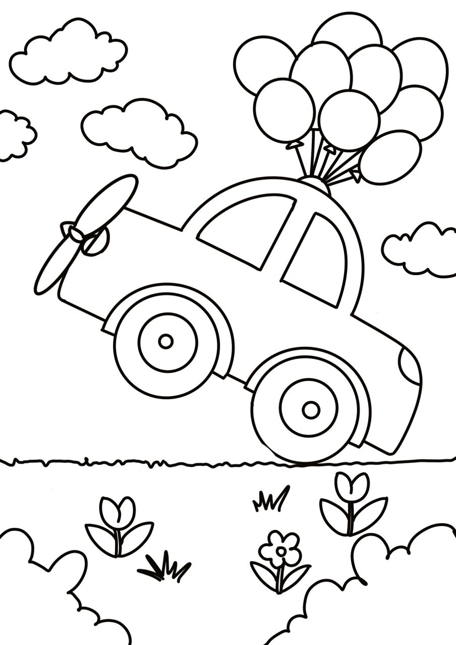骑车简笔画儿童画图片