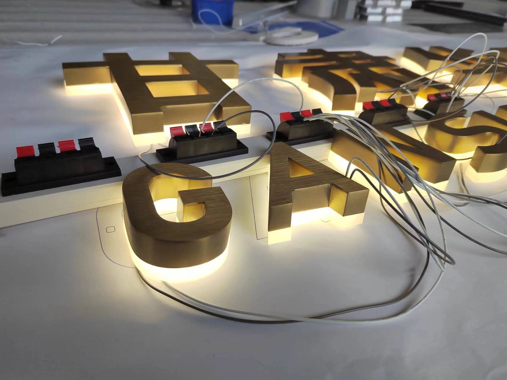 案例分享-不锈钢精工电镀背光字 #亚克力工艺品# #发光字制作# #发光