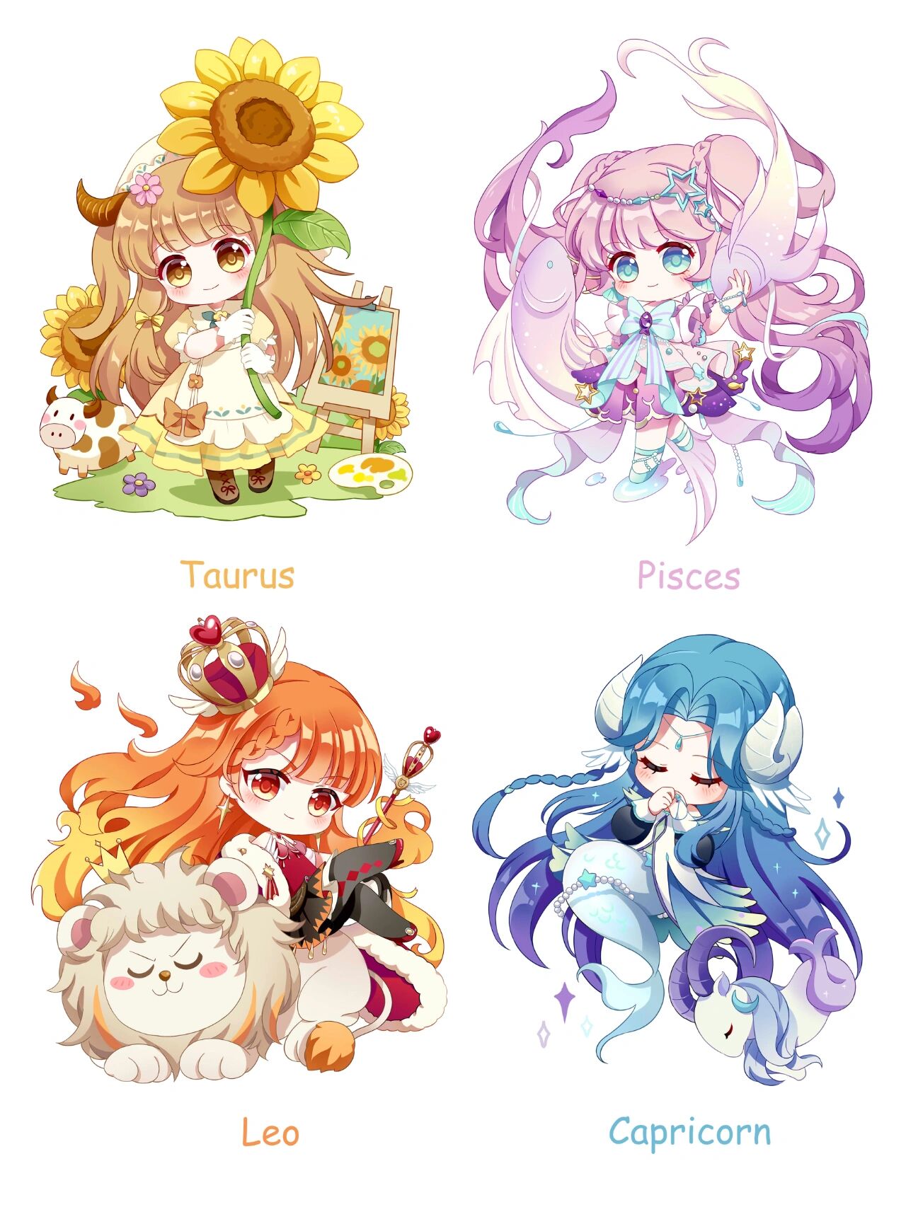 q版十二星座拟人(中)绘画合集头像画画分