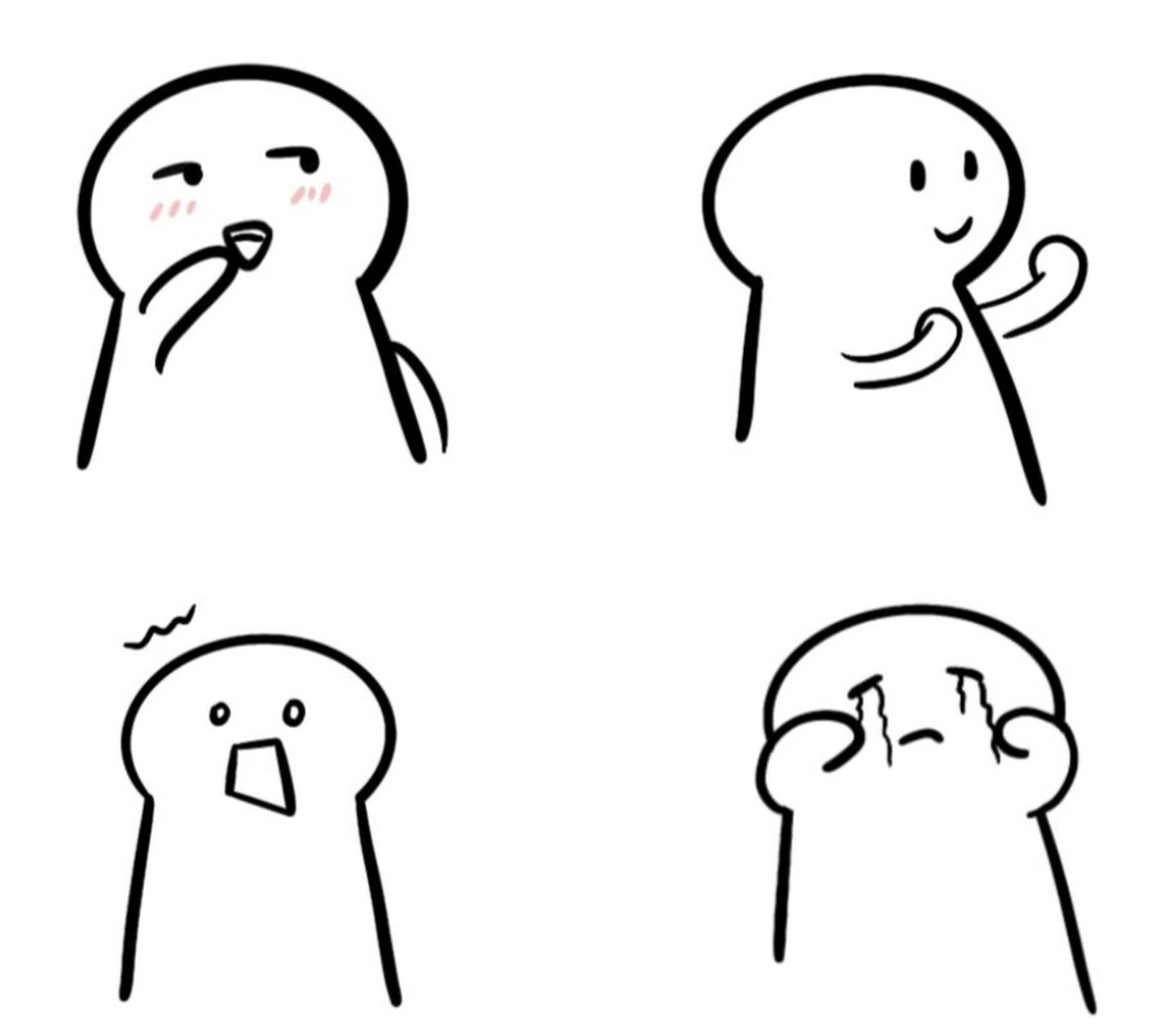 可爱小人简笔画 可爱小人简笔画来啦! 这两天天气太冷啦!