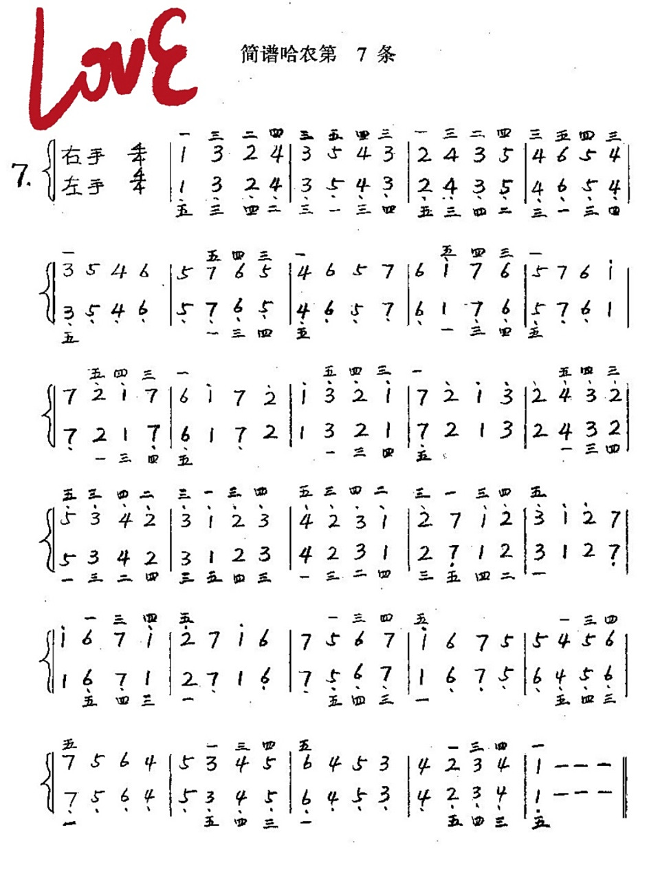 哈农简谱 嗨喽,好久不见97 今天给大家分享的是哈农的简谱版,相对于