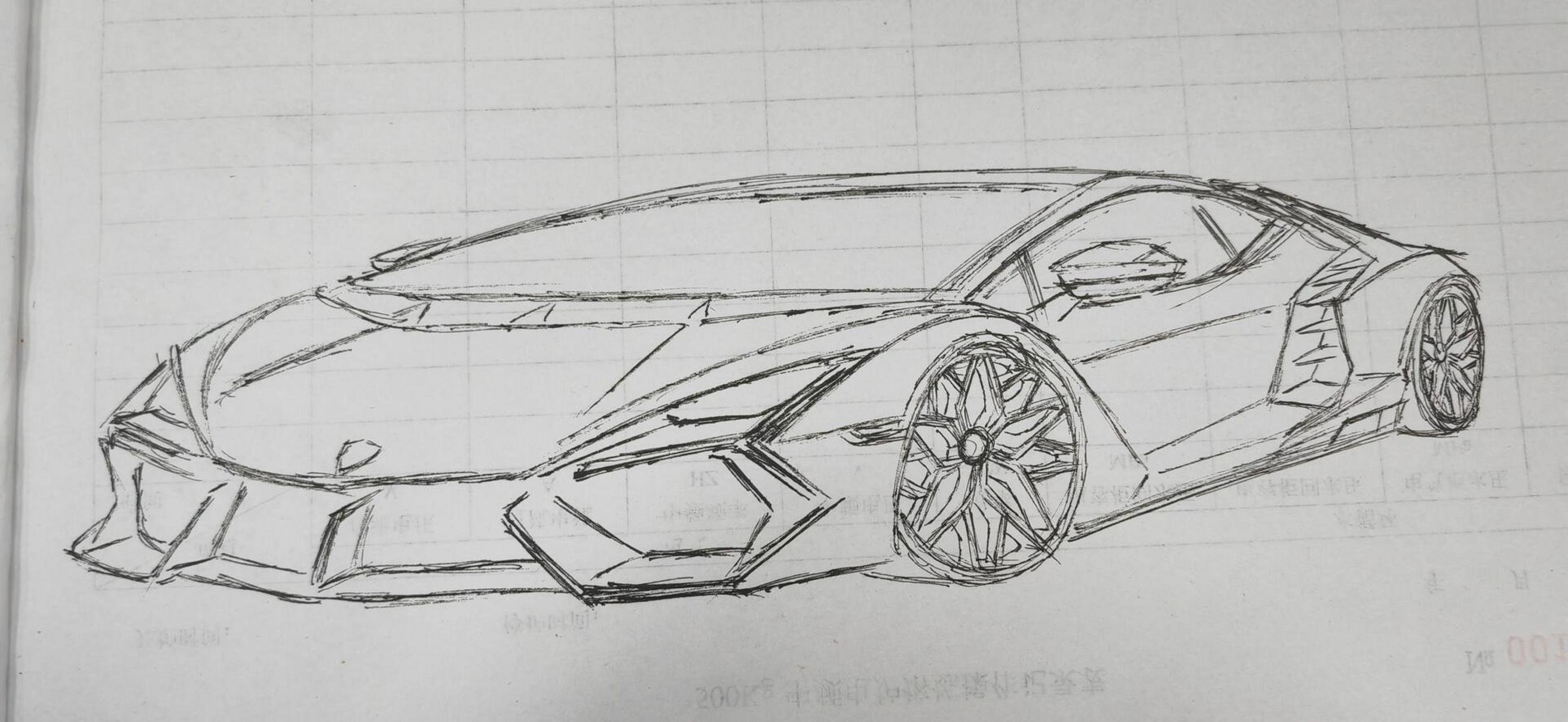 今日摸鱼主题—兰博基尼 业余爱好,工作闲暇随手瞎画