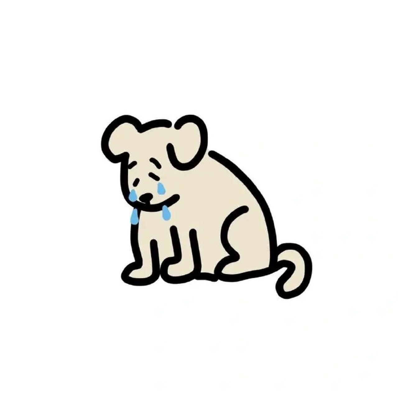 "心碎小狗"92 61emo版卡通动物头像