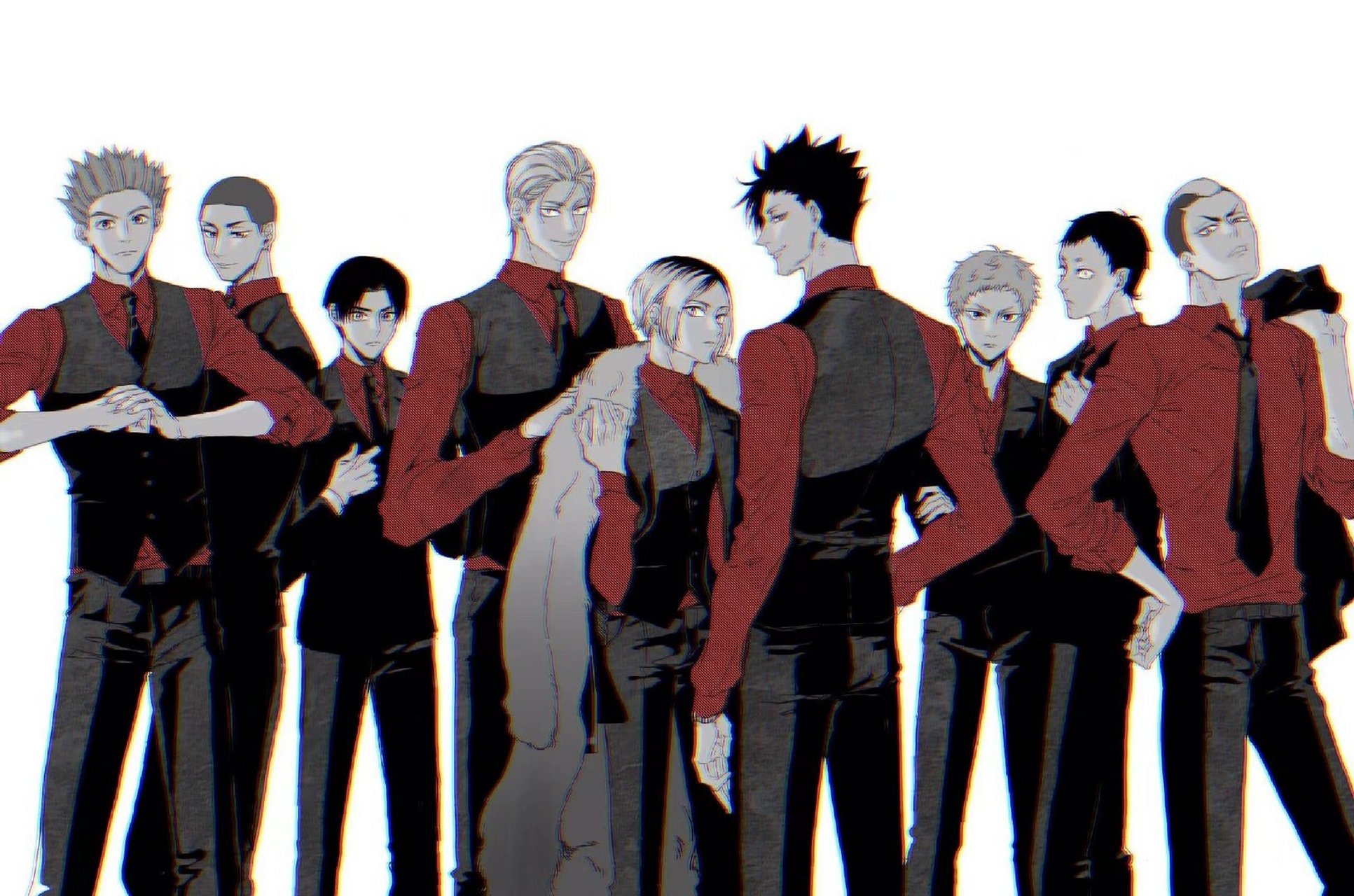 全员炫酷西装秀 twi:artkgoro #排球少年# #二次元云过年