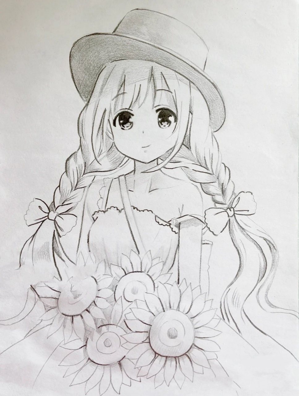 素描动漫人物手绘九宫格 不知不觉又集齐了9张手绘耶✌️