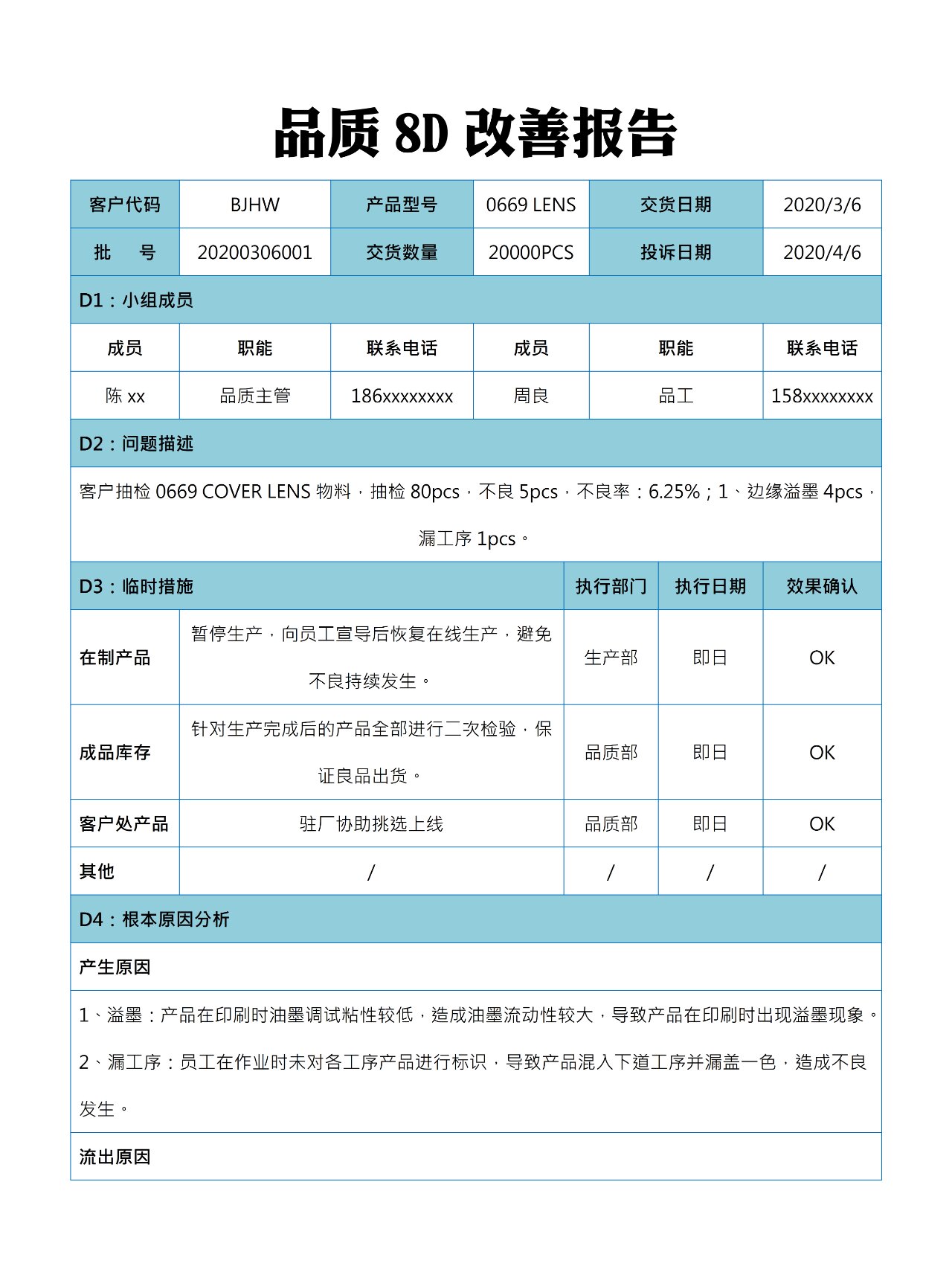 8d报告表格式图片