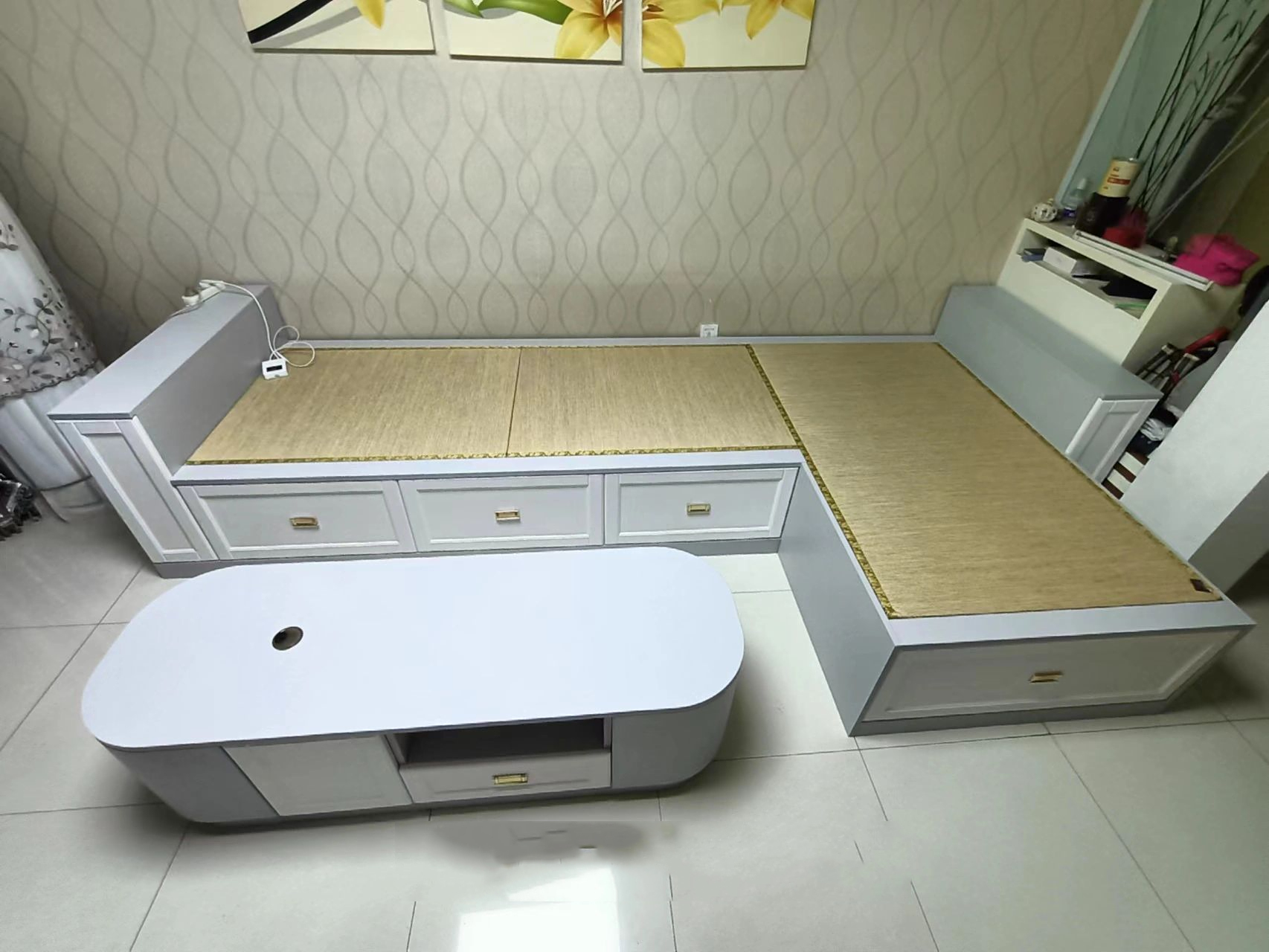 全屋定制|客厅榻榻米沙发设计案例分享  加热垫 客厅榻榻米沙发设计