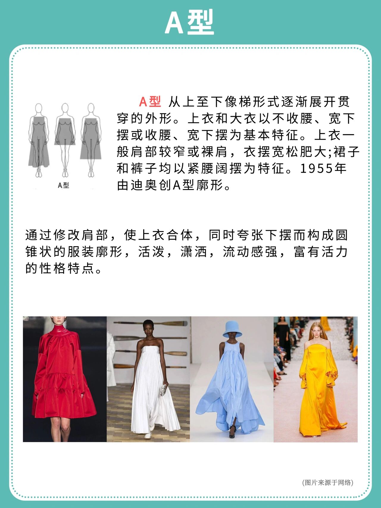 五种服装廓形图片