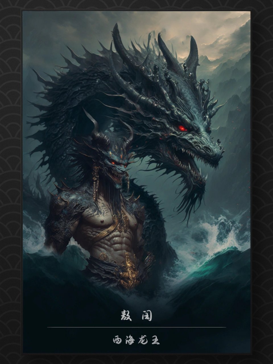 四海龙王|中国神话角色设计|0815 东海龙王(敖广) 西海龙王(熬闰)