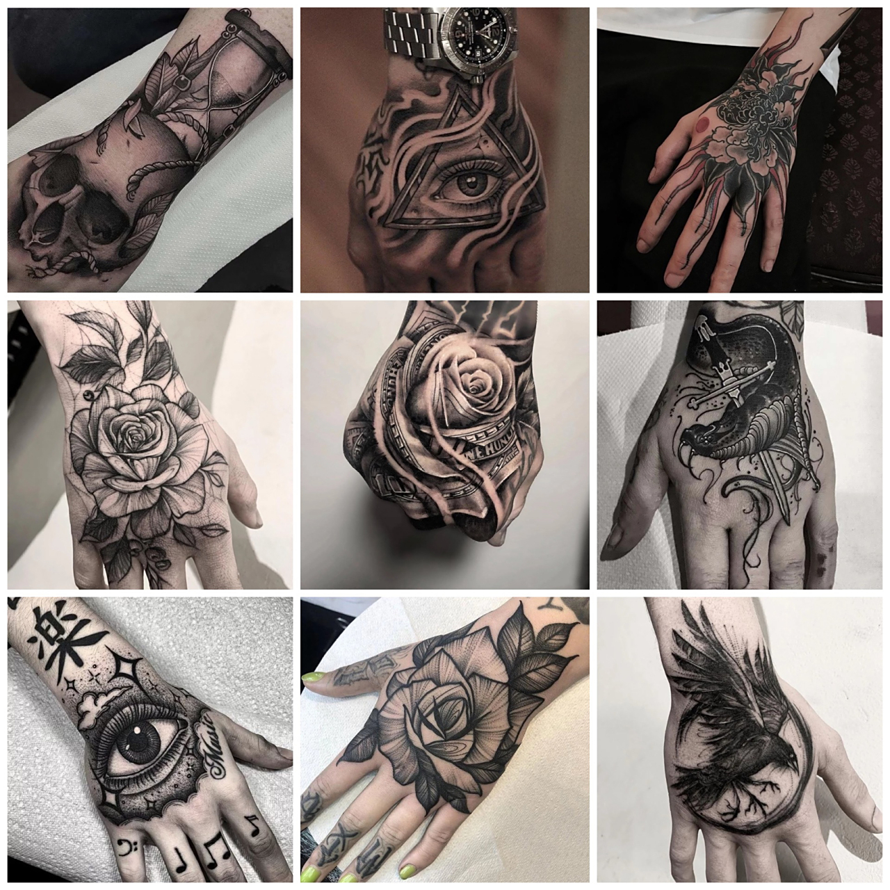 适合手背上的各种纹身图案分享 手背纹身