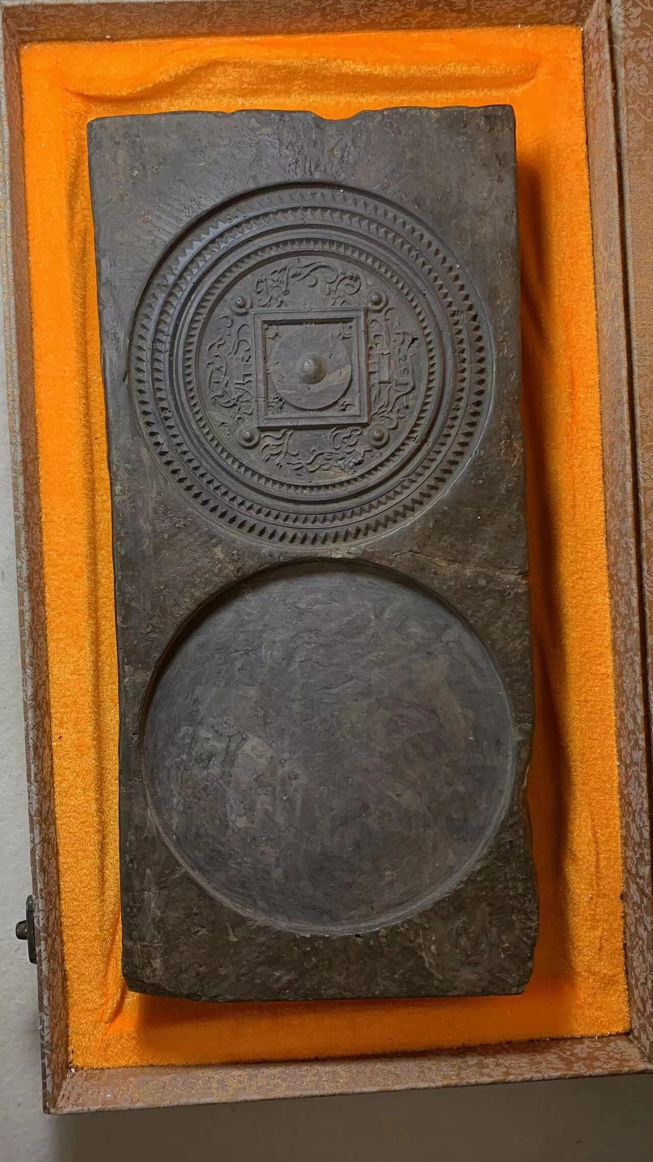 汉.砖古砖茶台干泡台民宿茶室家用办公室  铜镜款茶台,老味十足.