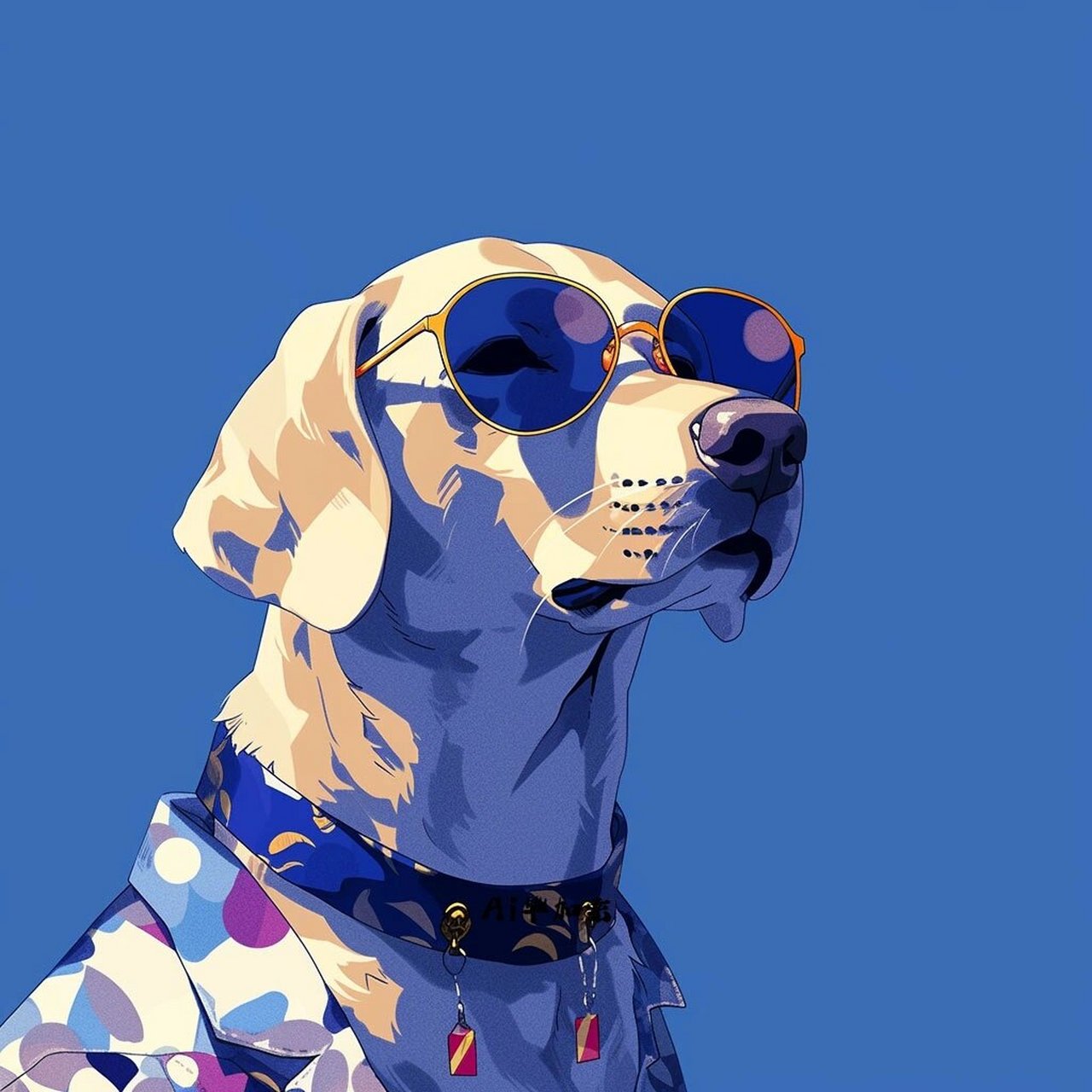 蓝色风暴97戴眼镜拉布拉多头像 温柔帅气的大狗子拉布拉多!