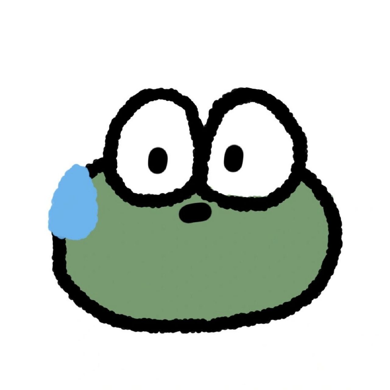 可爱卡通无语流汗头像91  我不太会爱 可和好朋友吹晚风吃宵夜喝点