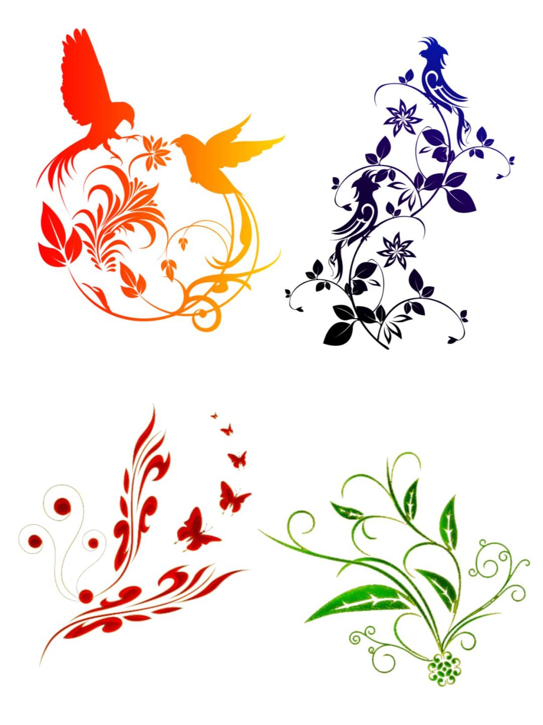 no.166素材|中式藤蔓花纹花边素材 png95