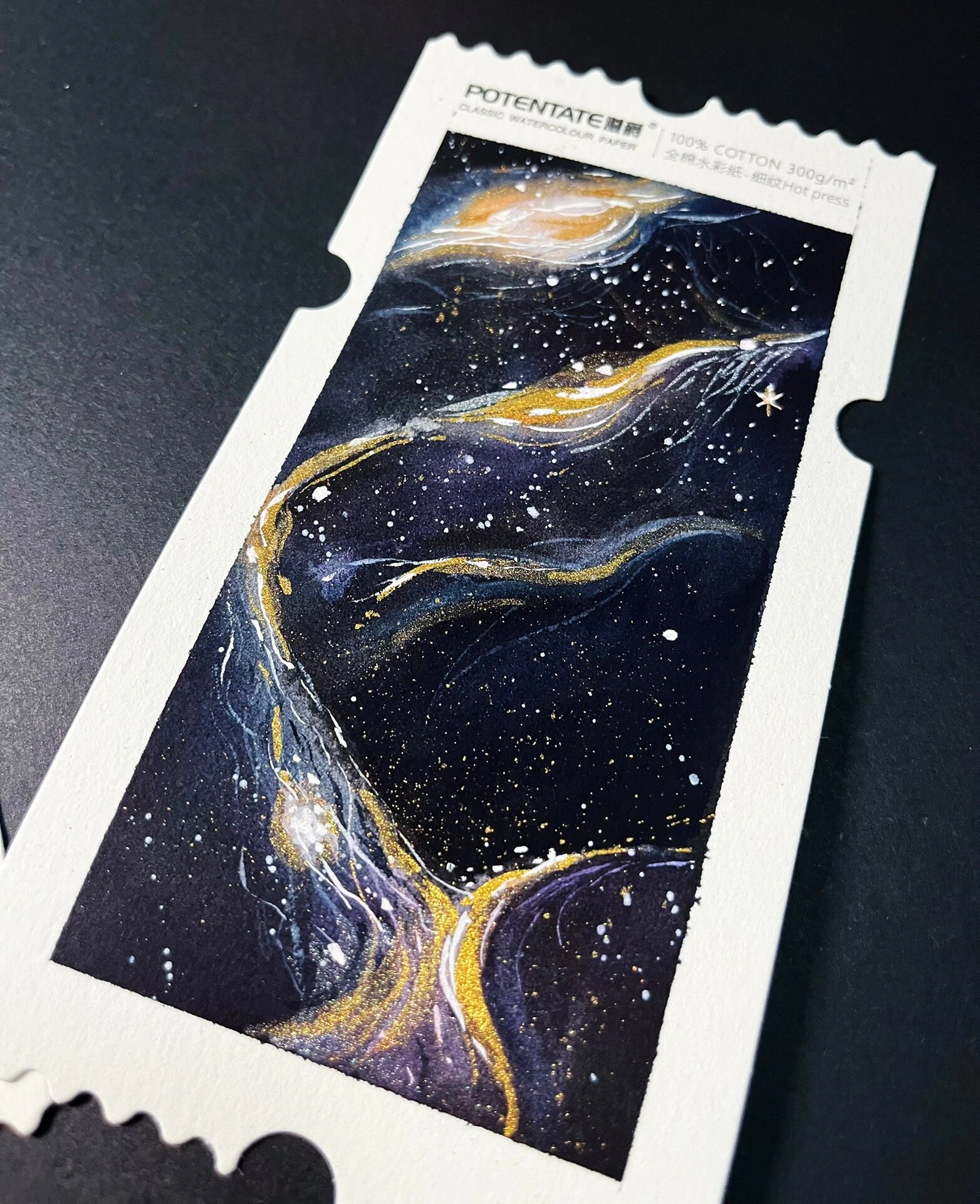 宇宙星空水彩画