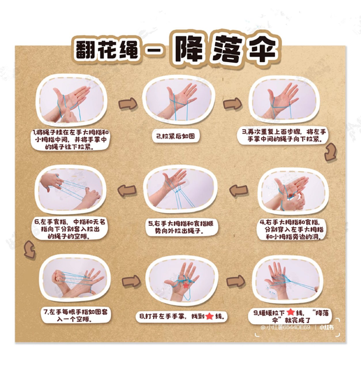 幼儿园中大班民间游戏|翻花绳 1,了解翻花绳的方法,初步学会用绳子翻