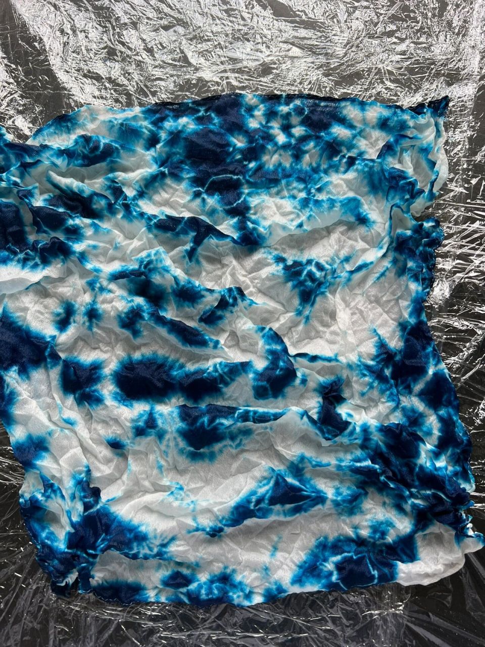 扎染常见技法-云纹 团扎法 扎染不仅仅是做花纹,更是一种自然的思想和