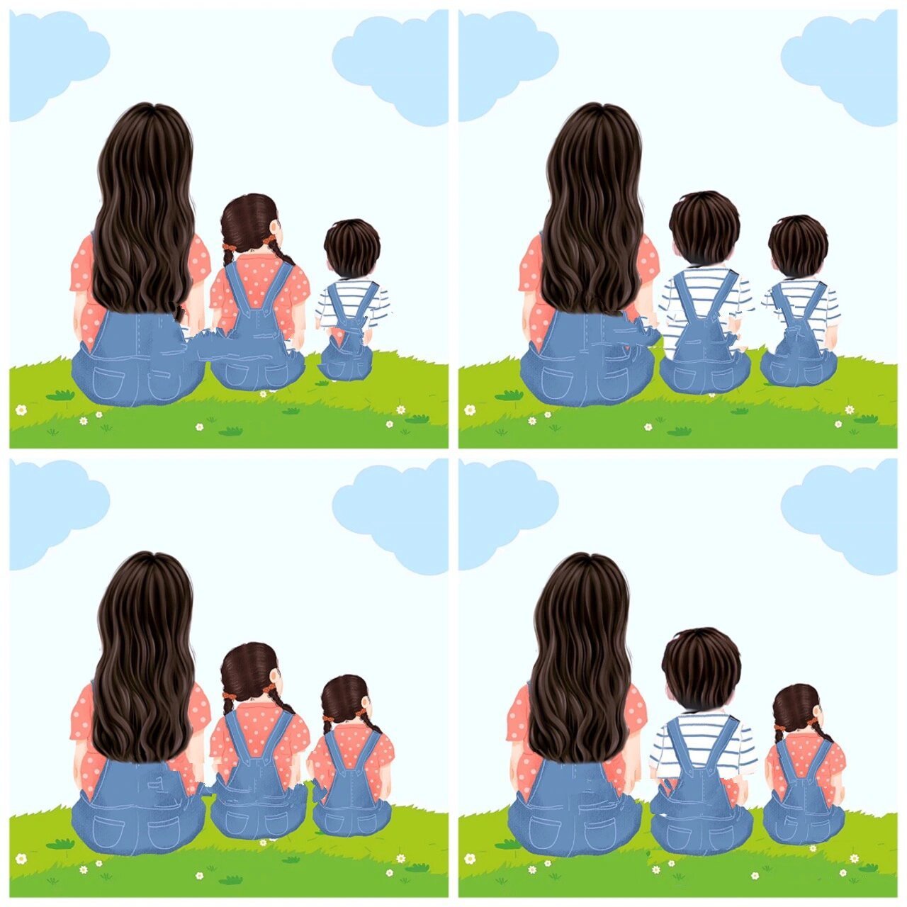 家有两宝头像背景图|宝妈带娃文案|带娃文案 ❥ 一拖二的生活既幸福