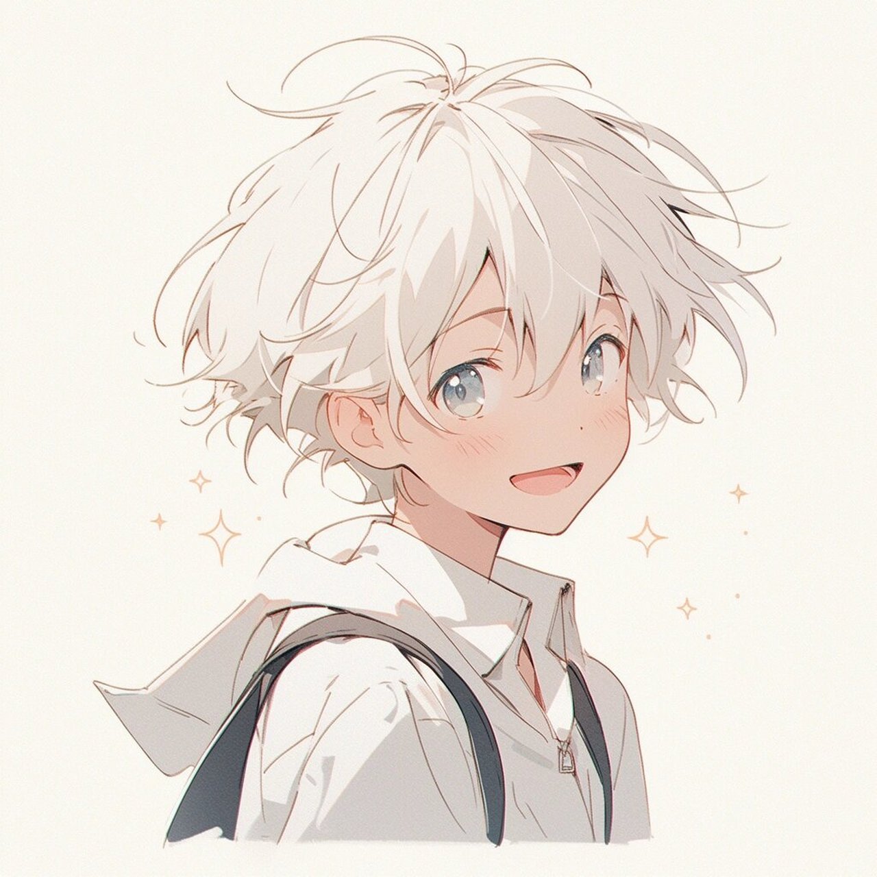 动漫男生头像|简约系画风|禁欲系少年| 图片头像均由midjourney77