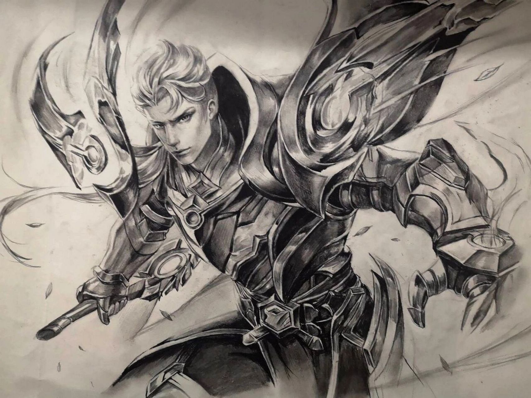 画个凯(附步骤) 大学时期画的四开大小素描 用时大概一天多一点没想到