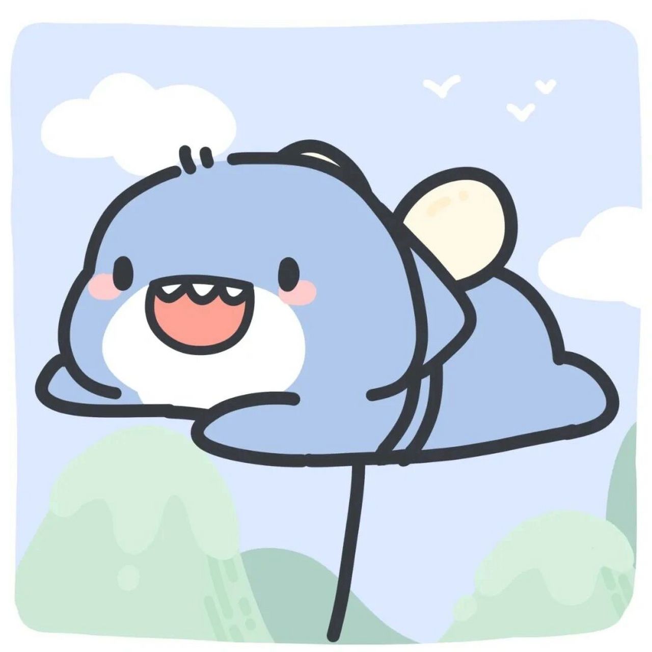 小粉鲨和小蓝鲨(三) 今天还是可爱的小粉鲨和小蓝鲨情头