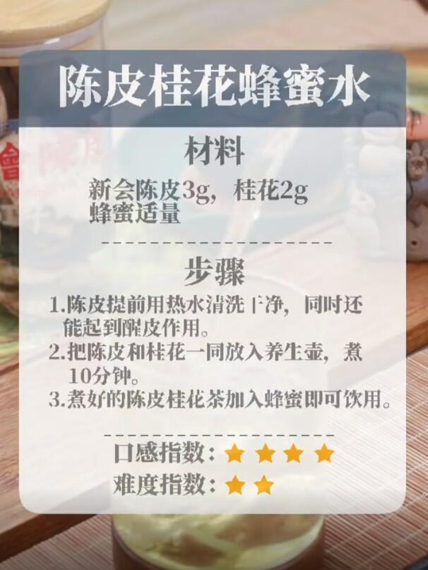 陈皮蜂蜜水的功效与作用及禁忌(陈皮十蜂蜜的功效) 陈皮蜂蜜水的功效与作用及禁忌(陈皮十蜂蜜的功效)