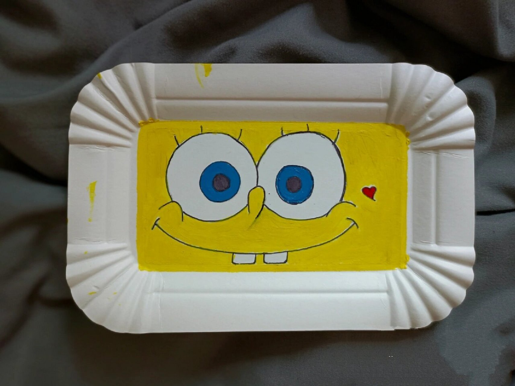 丙烯画 | 【海绵宝宝】 73来嚯嚯没有用完的蛋糕盘 74海绵宝宝:"