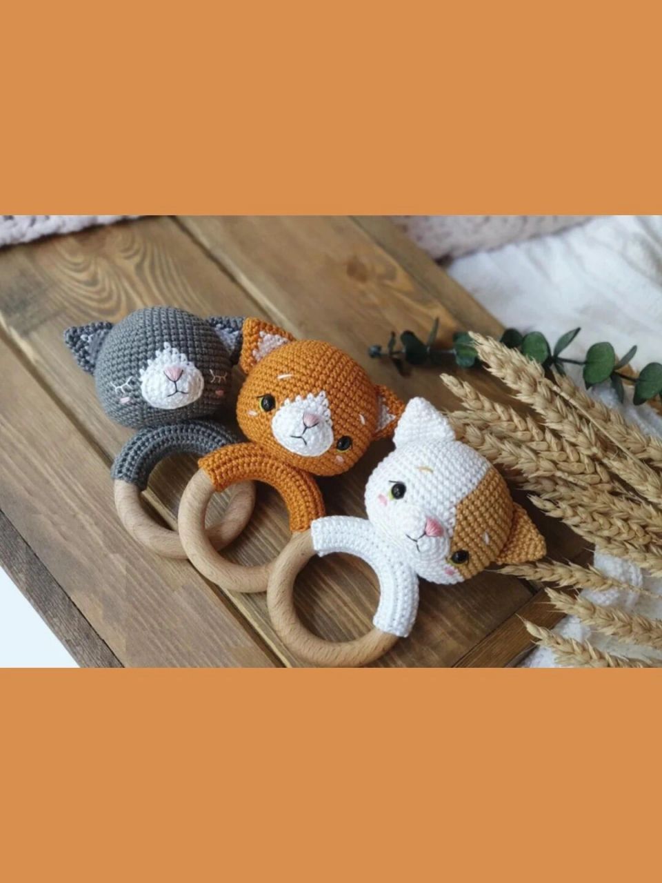 钩针图解|趣味小花猫手摇铃 #手工钩针编织# #钩针图解# #小猫咪