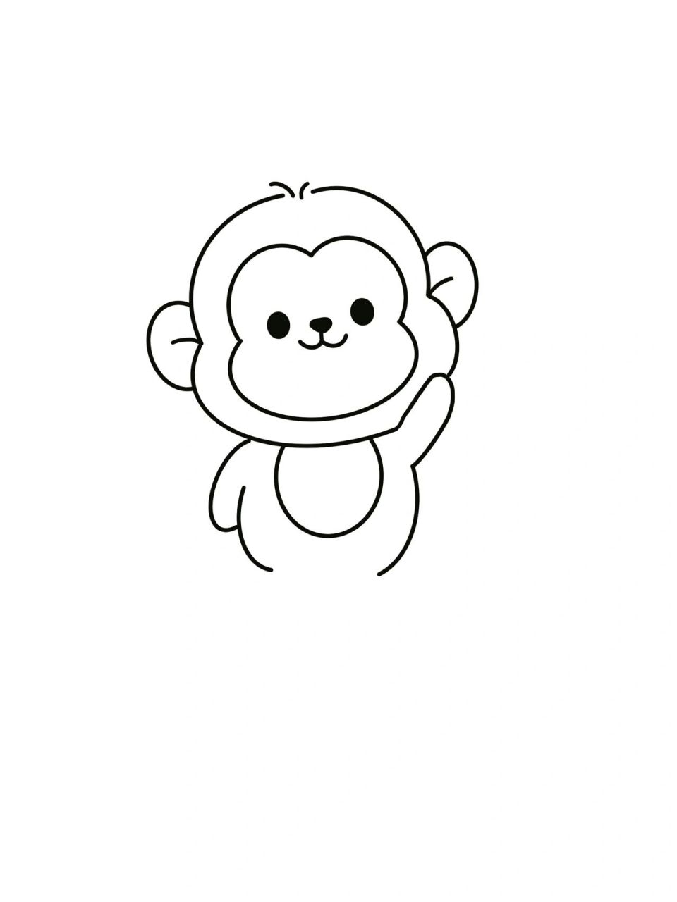 猴子简笔画 简单 画法图片