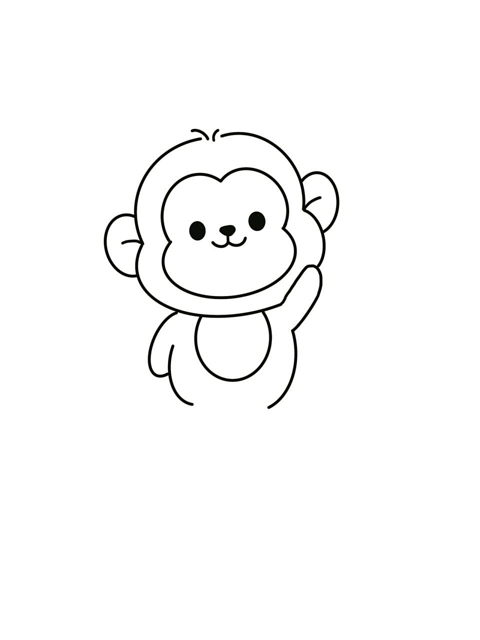 可爱的小猴子简笔画