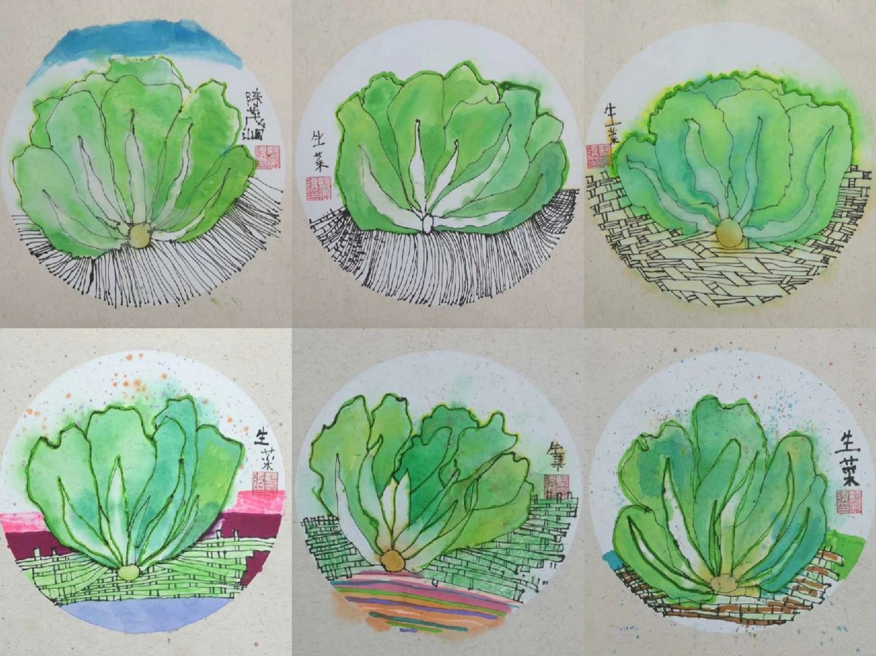 儿童画作品 |《生菜》