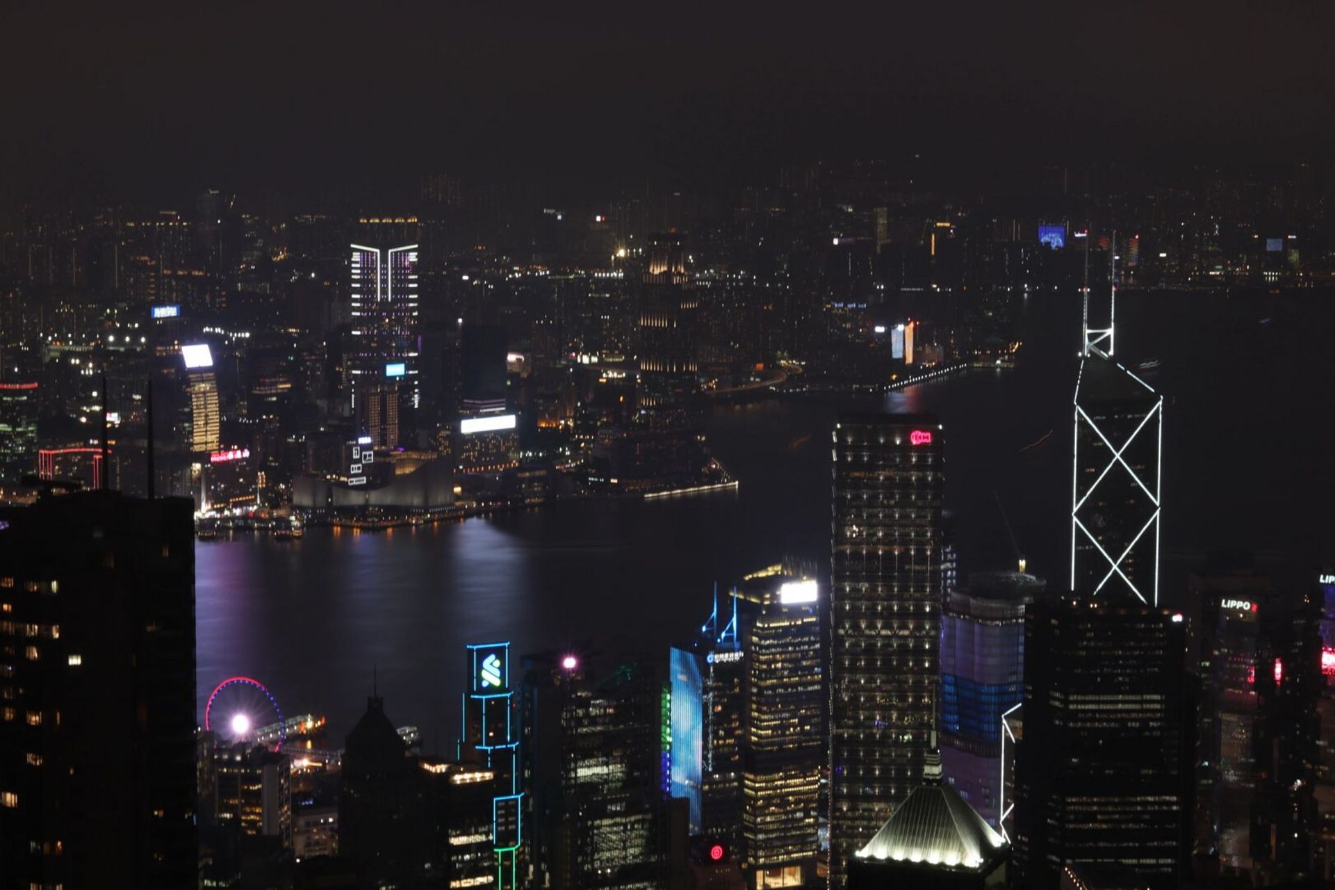 香港太平山顶夜景图片