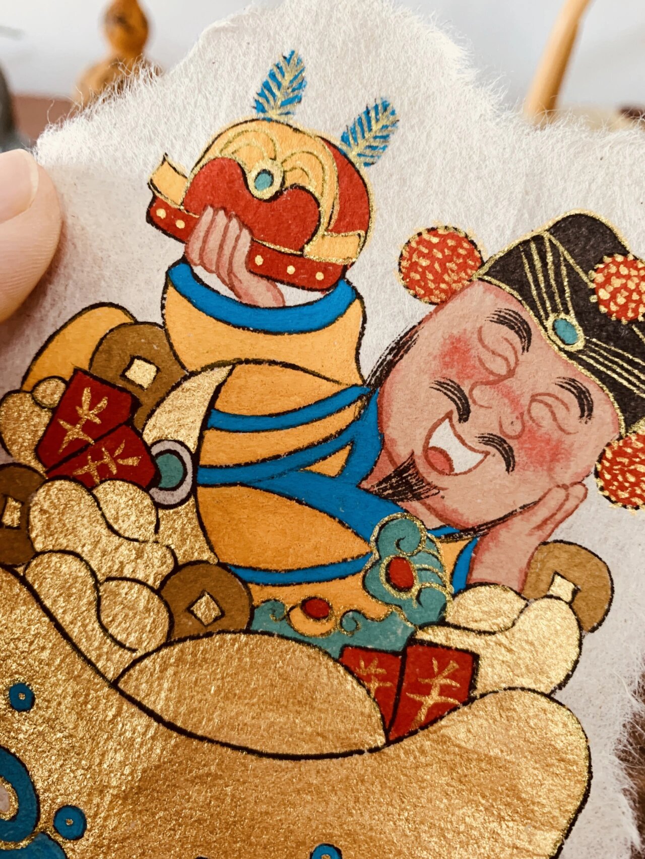 国画|南路财神柴荣之《高官厚禄图》