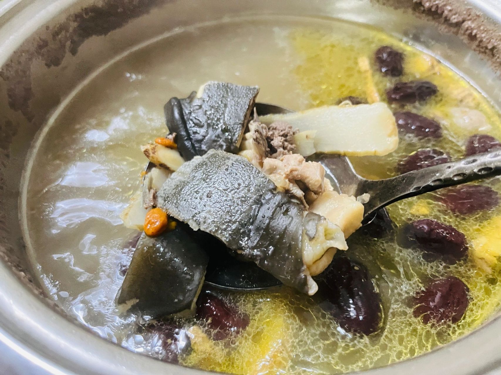 94996978156998爸妈一起煲的爱心,水鱼鸡汤03超级赞