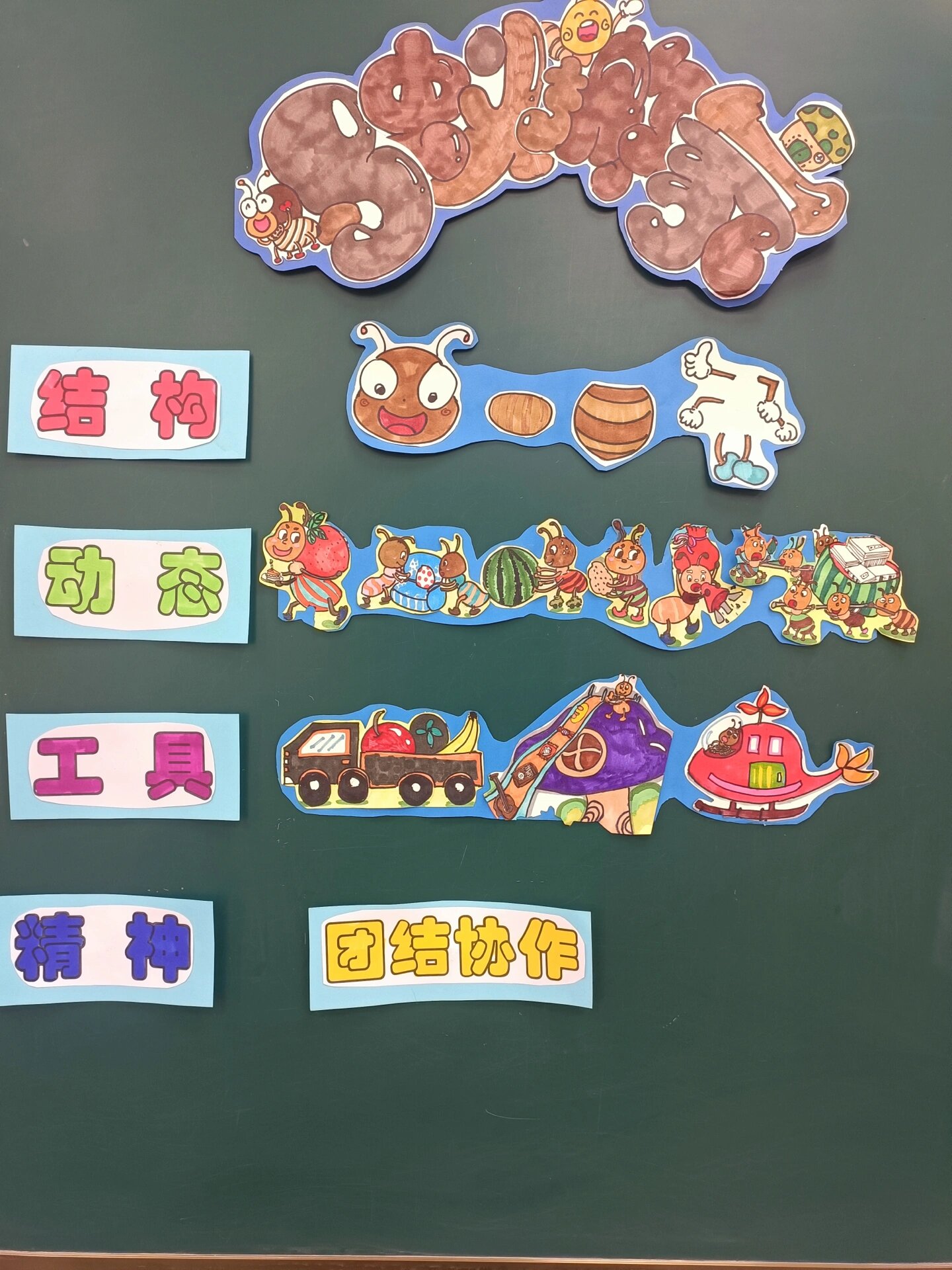 湘美版 一年级美术 《蚂蚁搬家》板书设计