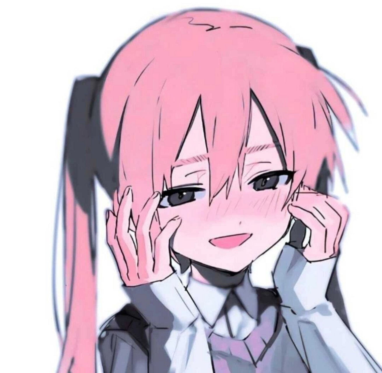 『动漫女生头像』『可爱动漫女头』『托腮』