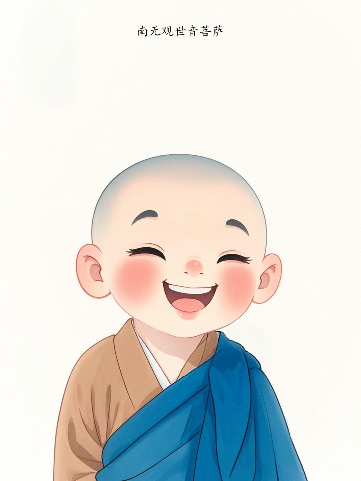 动漫图片歪嘴和尚念经的漫画人物形象图片布袋活佛头像卡通出家头像男