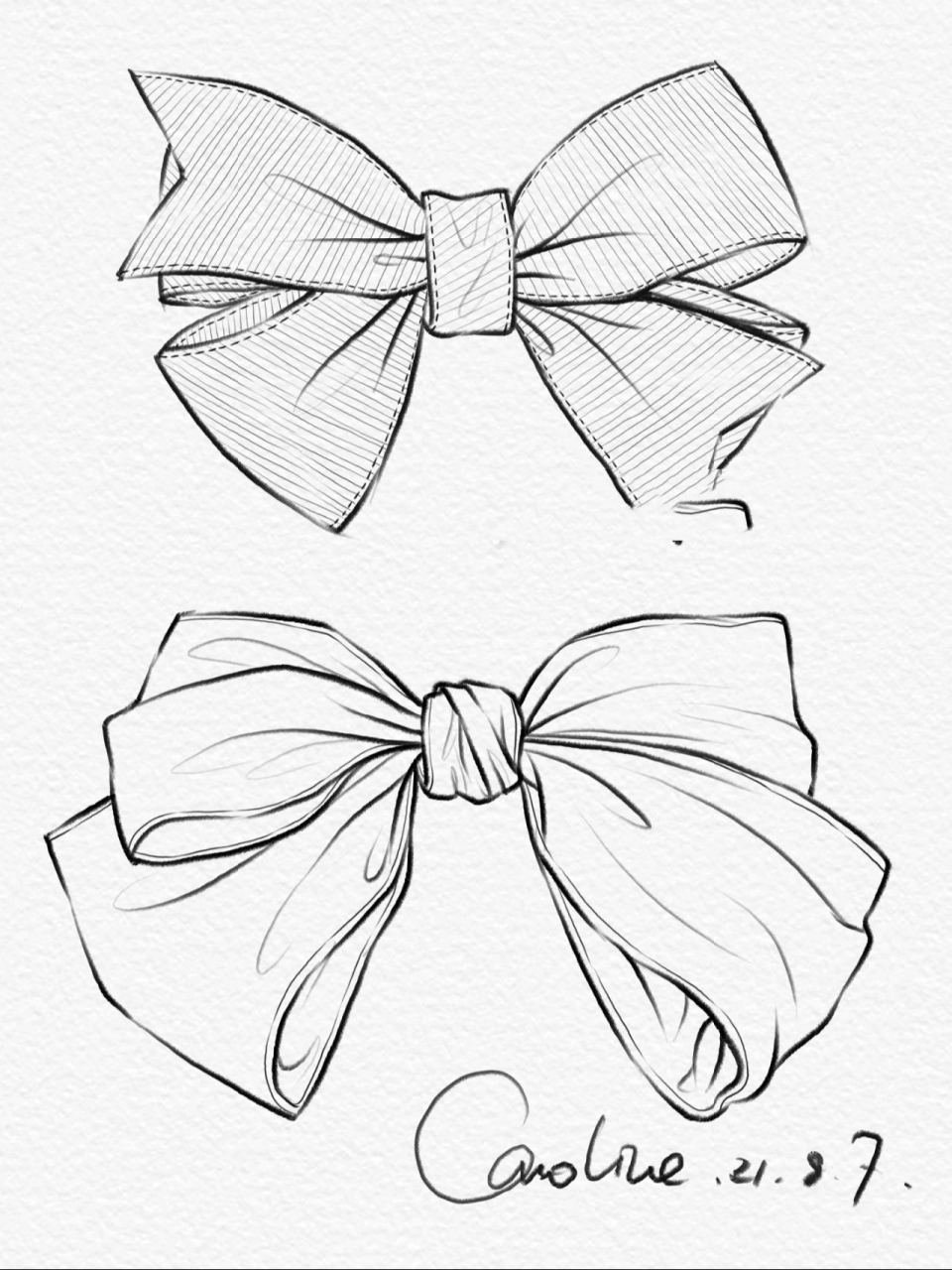 9种蝴蝶结96画法/时装画技/速写/干货分享 哈喽01,今天奉上9种超