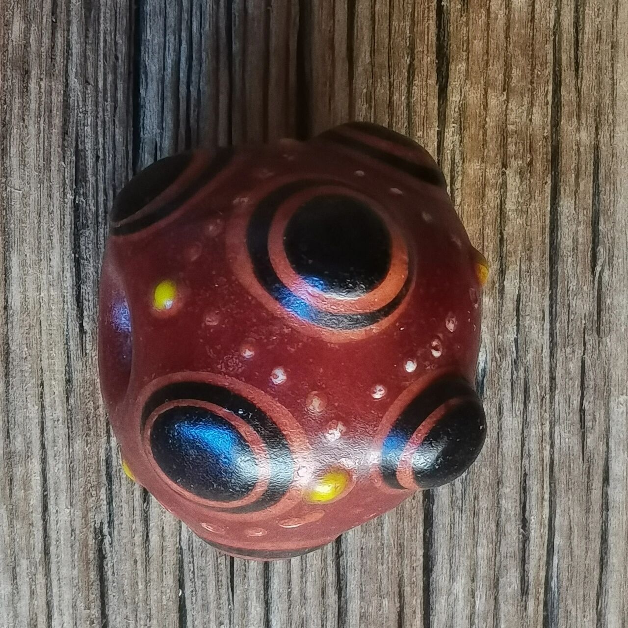 汉代蜻蜓眼琉璃珠,汉韵古珠 战汉蜻蜓眼琉璃珠 是古琉璃珠收藏爱好者