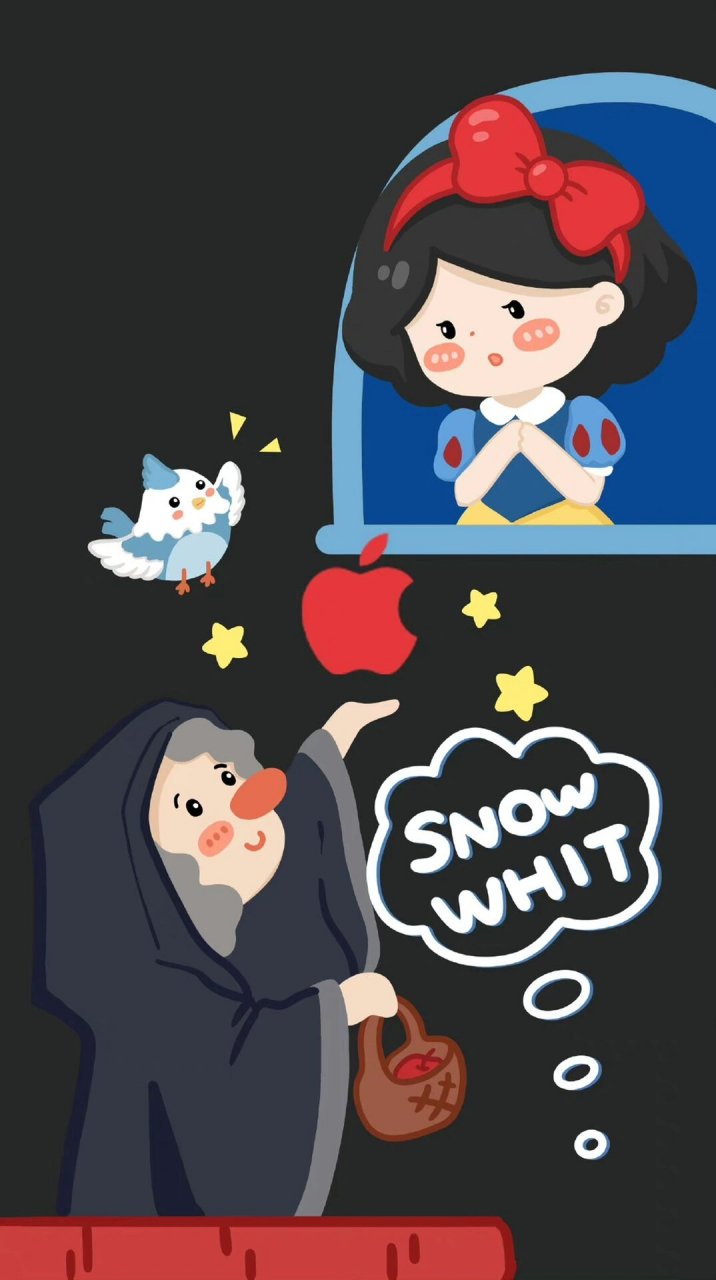 太好看了!可爱迪士尼手机壁纸 好可爱好可爱 白雪公主