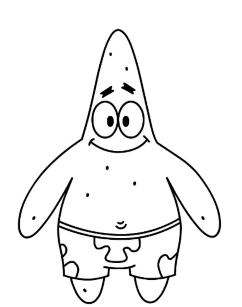 粉红派大星简笔画教程来啦,建议直接动手!