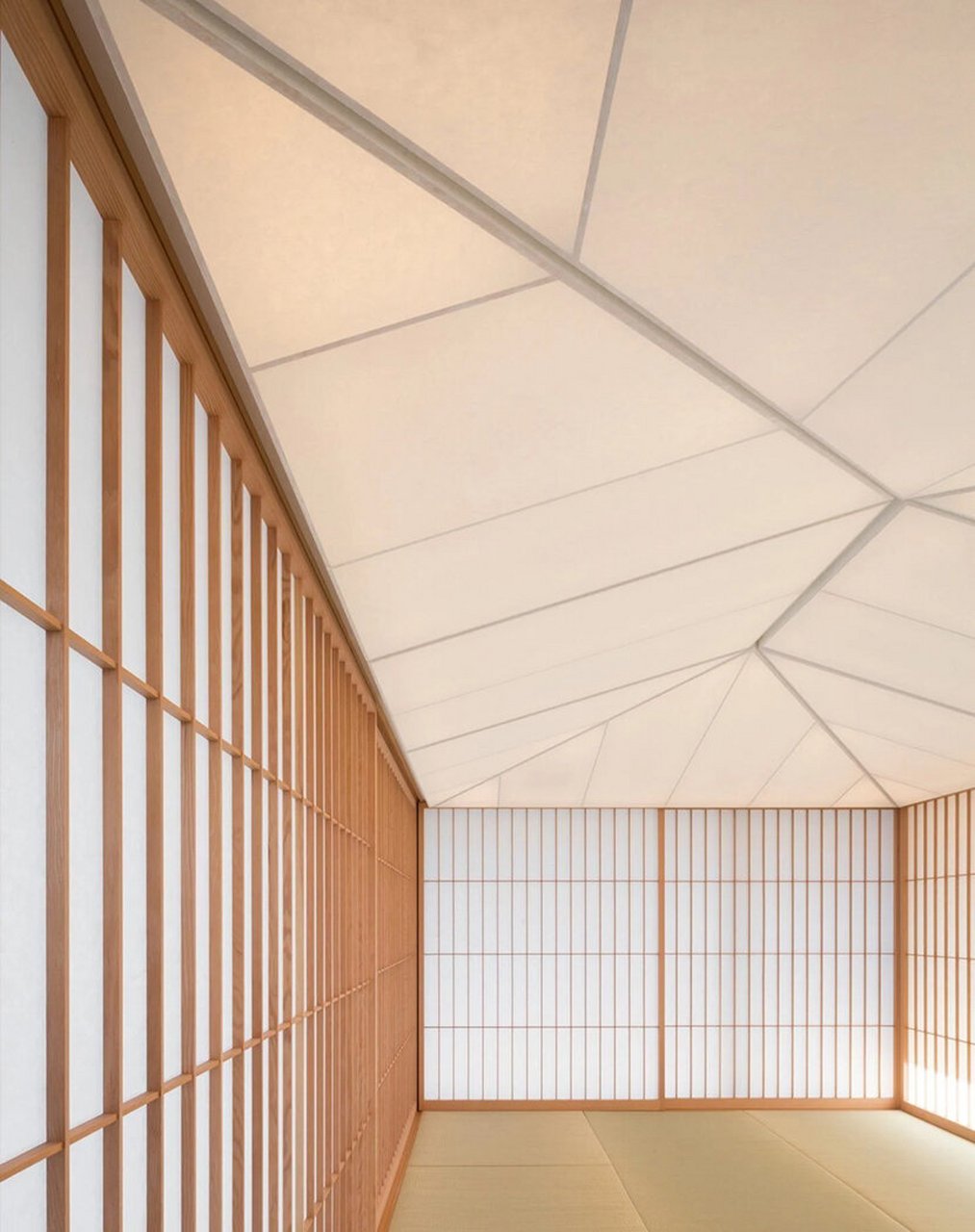 障子纸在茶室如何应用 | 设计分享 可以让柔和的光线透过 选择质地