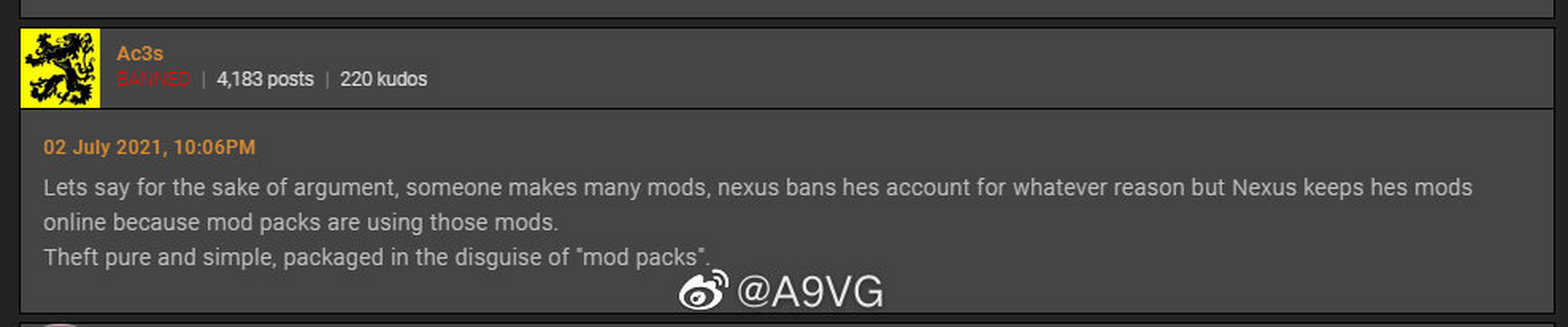 【arthmoor离开nexus mods】知名mod网站nexus mods自从宣布"作者不再