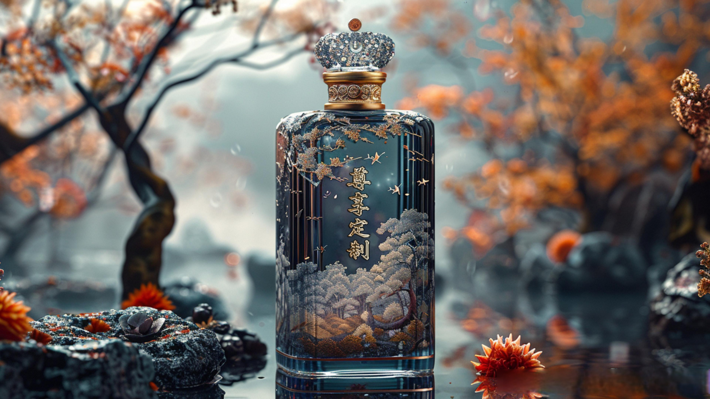 轻奢高端艺术玻璃酒瓶设计是一种将美学与实用完美结合的创作.