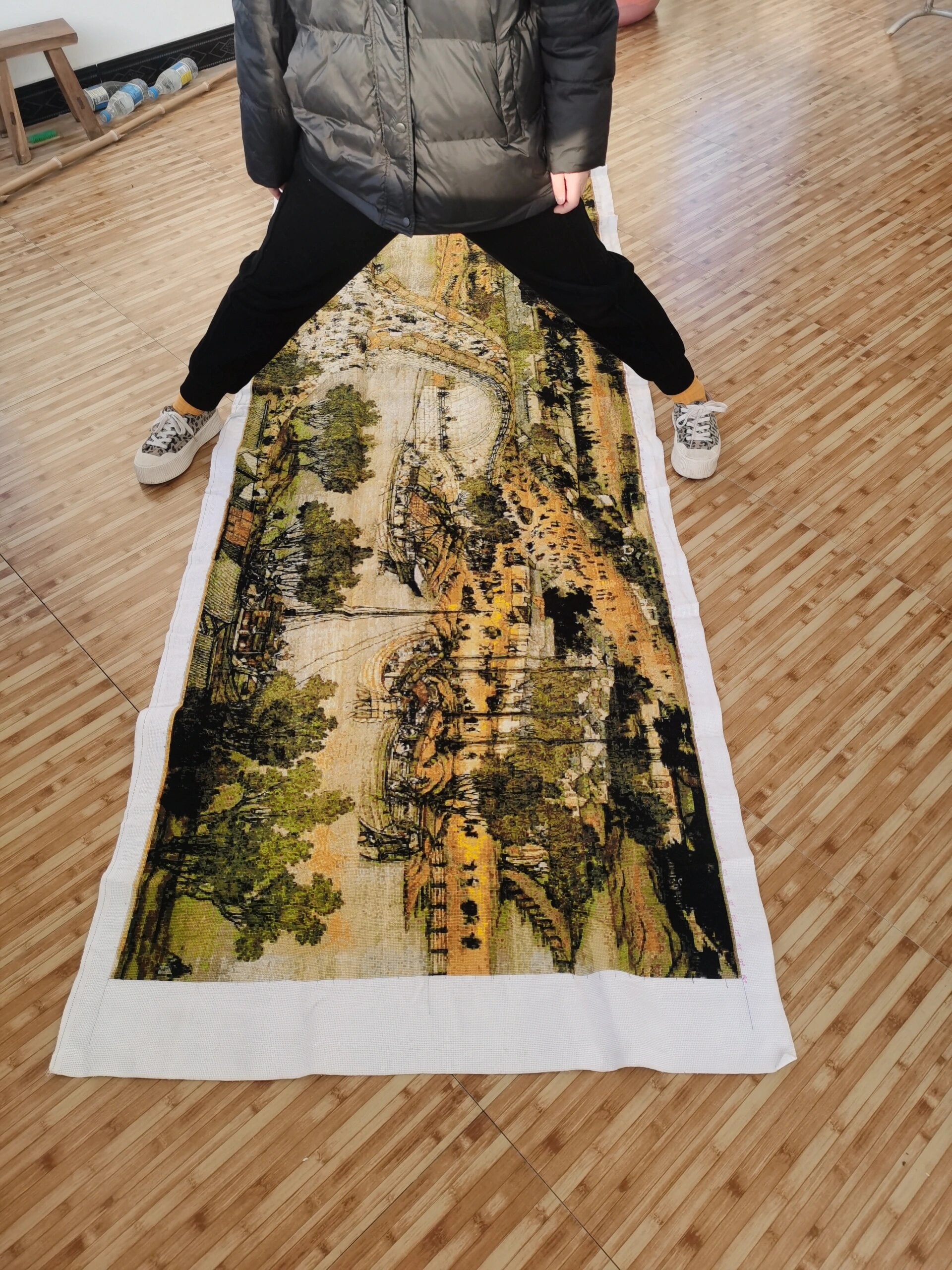 手工十字绣 清明上河图 3米